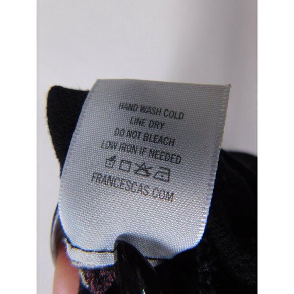 Blue Rain Embroidered Wrap Blouse L Boho Cottagecore Francesca's - Picture 5 of 12